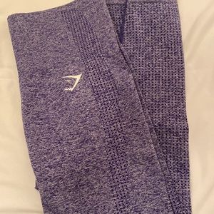 Purple gym shark leggings